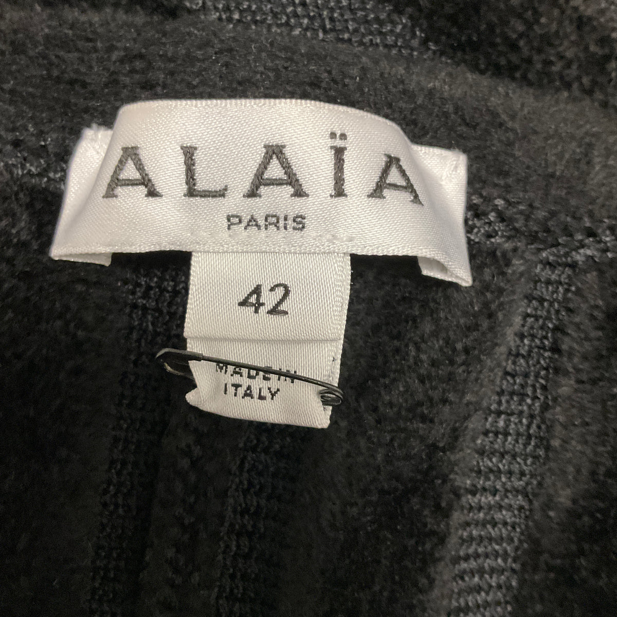 Alaia Black Noir Off Shoulder Velvet Dress
