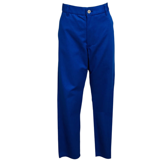 Comme des Garcons Royal Blue Straight Leg Cotton Pants