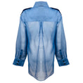Load image into Gallery viewer, Khaite Blue Missa Silk Organza Shirt
