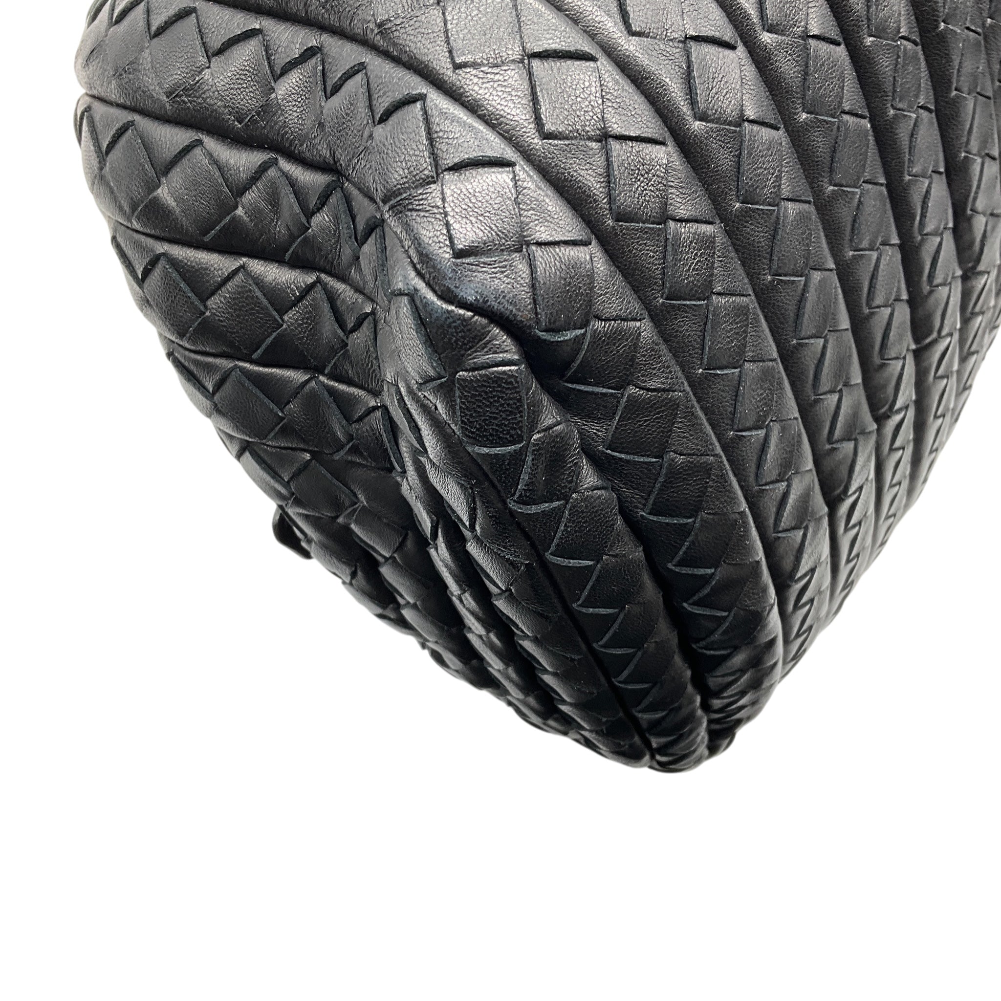 Bottega Veneta Black Intrecciato Woven Leather Doctor Tote Bag