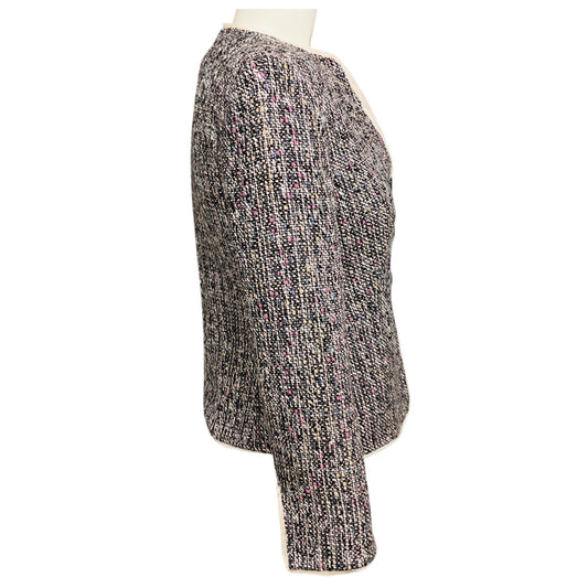 Armani Collezioni Pink Multi Tweed Jacket with Organza Trim