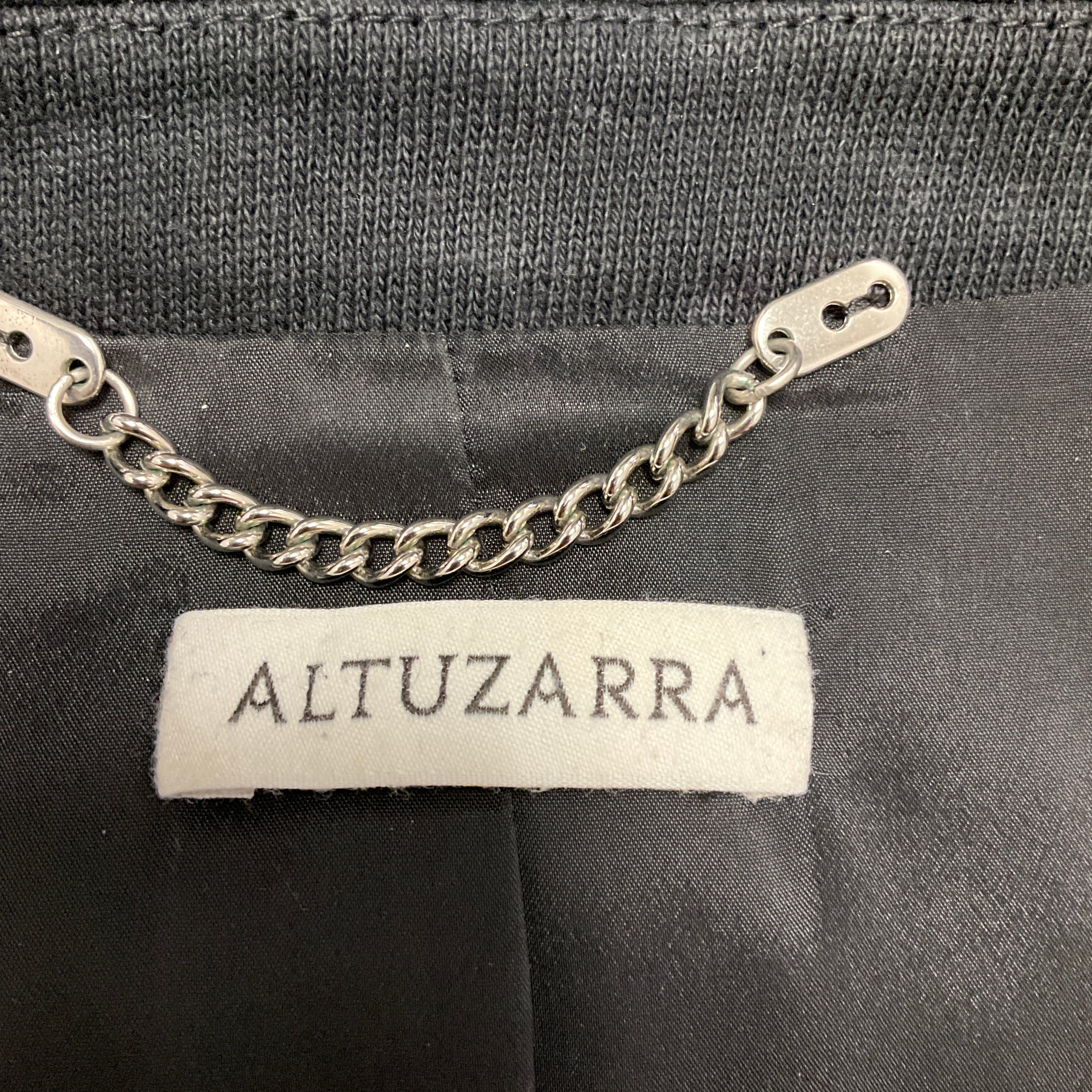 Altuzarra Black / Ivory Striped Knit Blazer Jacket