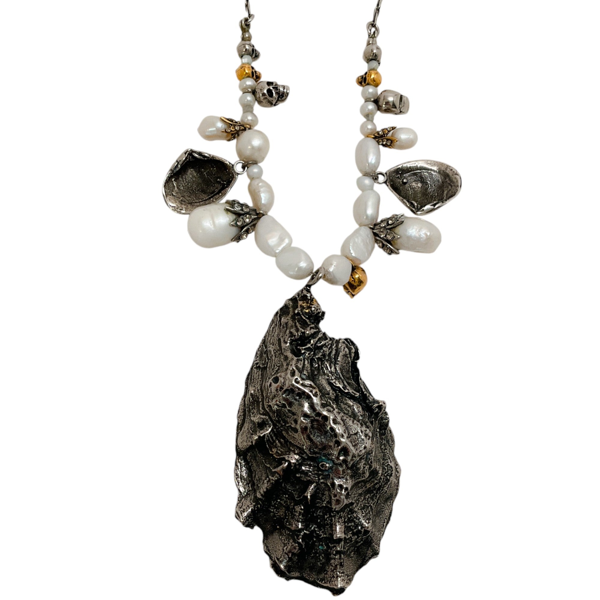 Alexander McQueen Oyster Shell Pearl Pendant