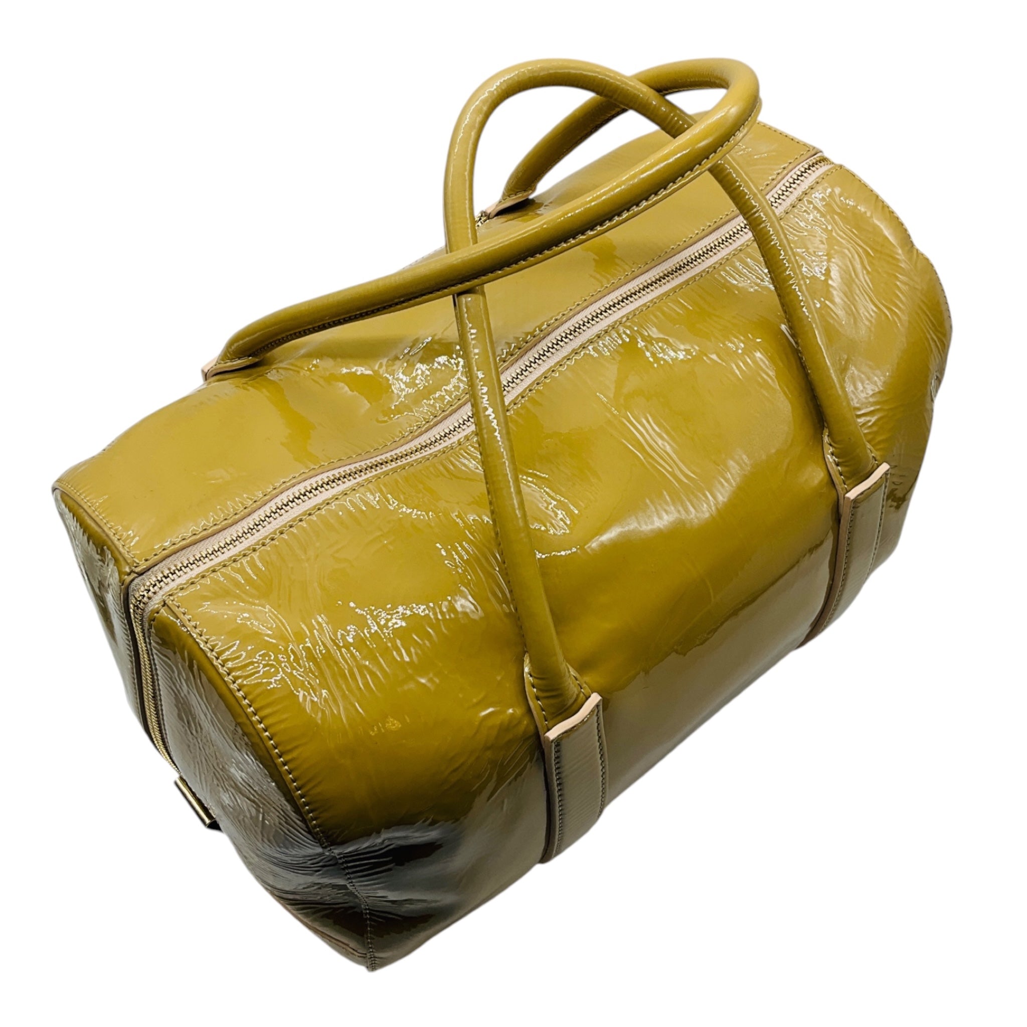 Chloe Tan Patent Leather Madeleine Boston Bag