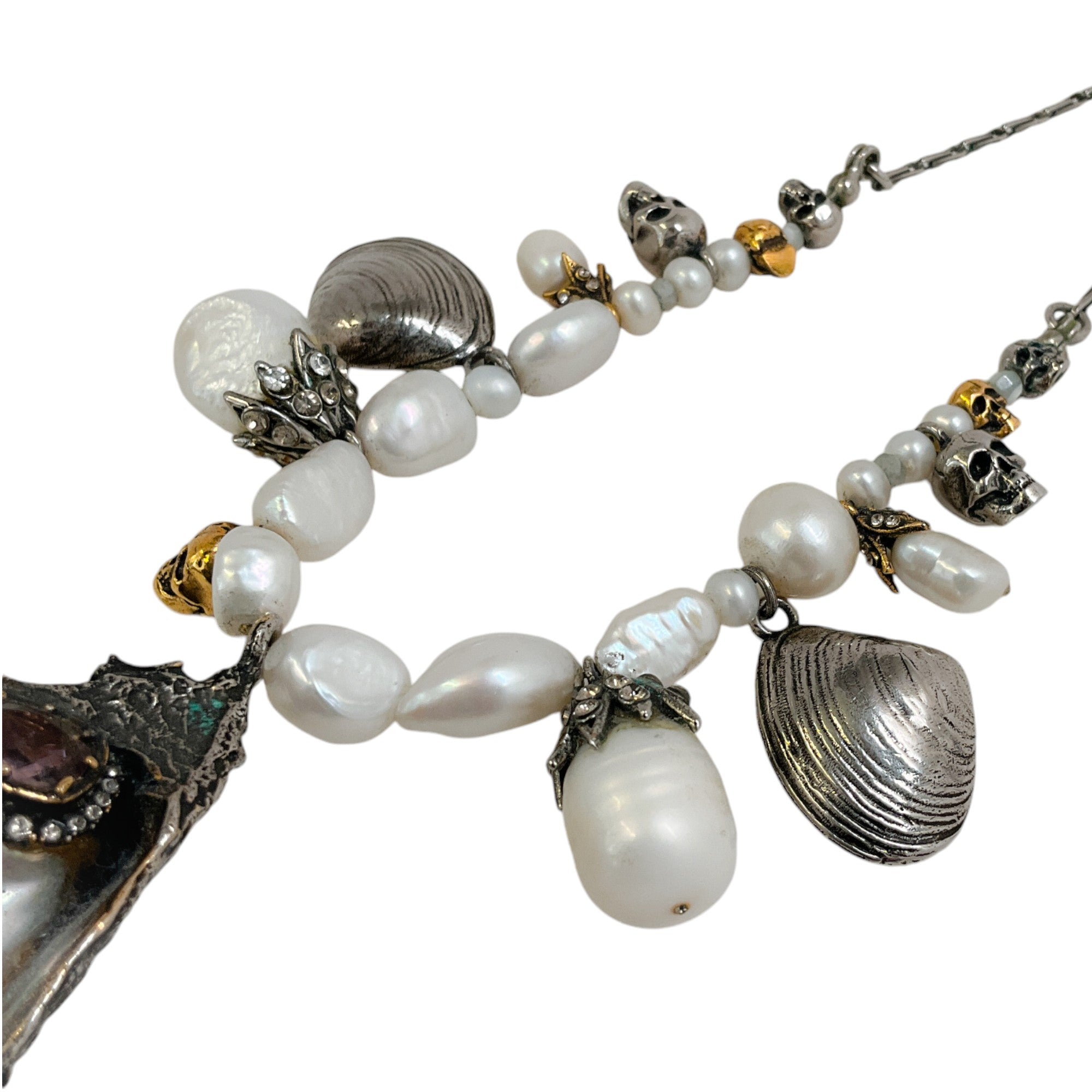 Alexander McQueen Oyster Shell Pearl Pendant