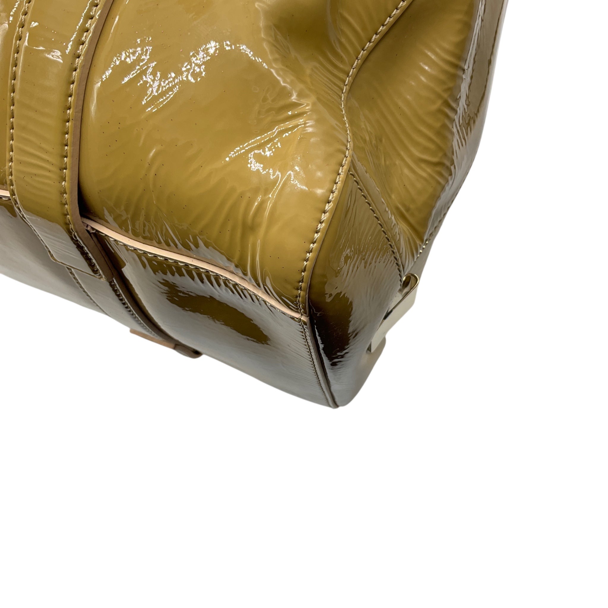 Chloe Tan Patent Leather Madeleine Boston Bag
