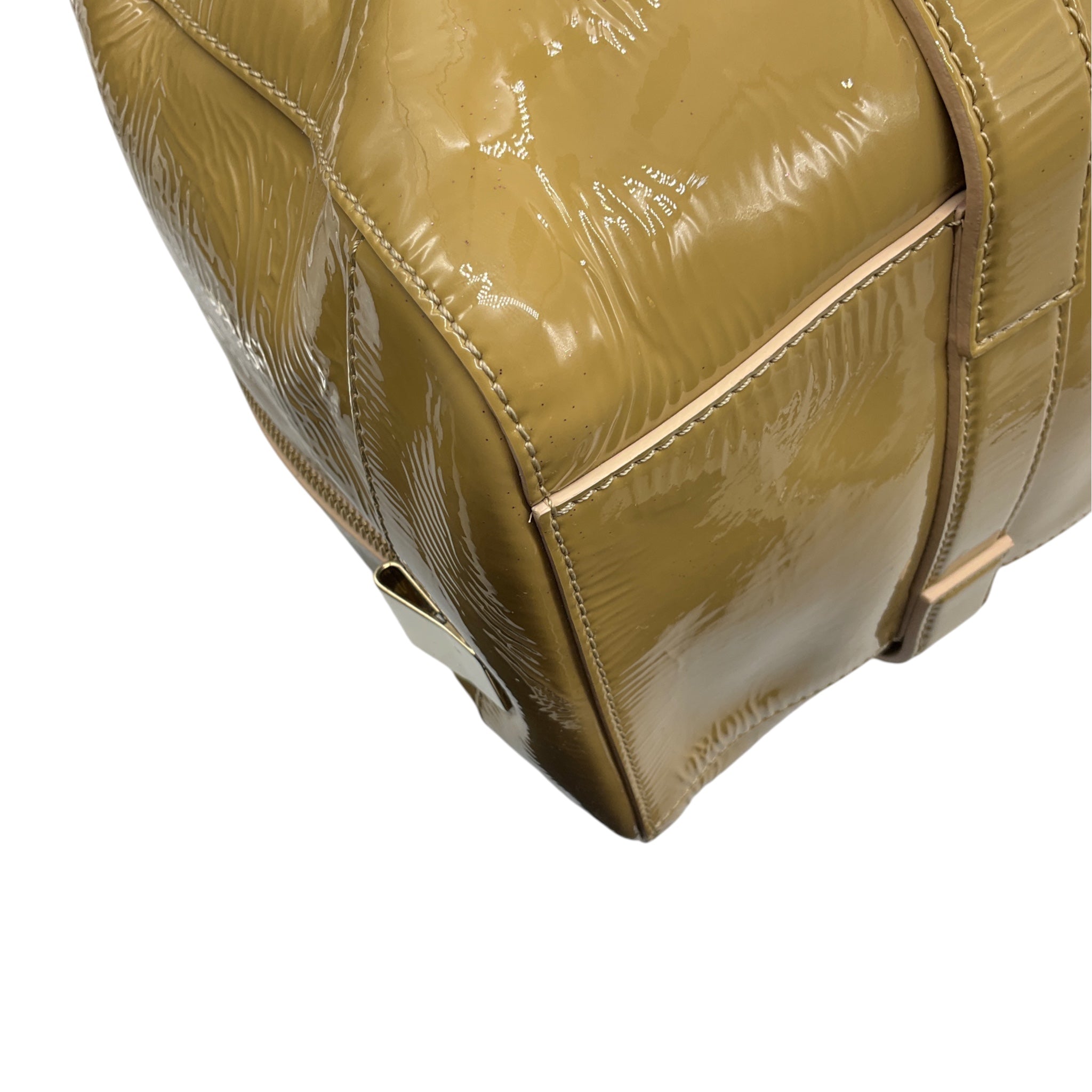 Chloe Tan Patent Leather Madeleine Boston Bag
