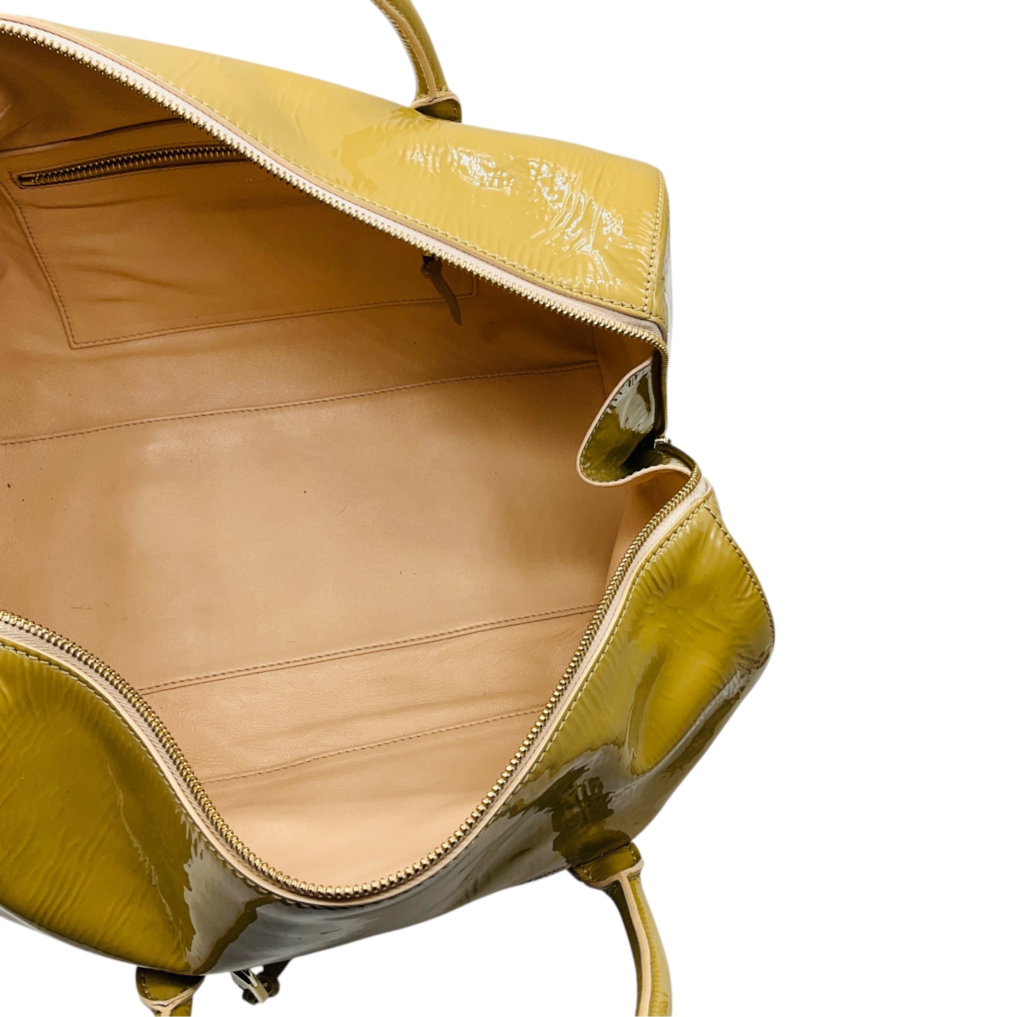 Chloe Tan Patent Leather Madeleine Boston Bag