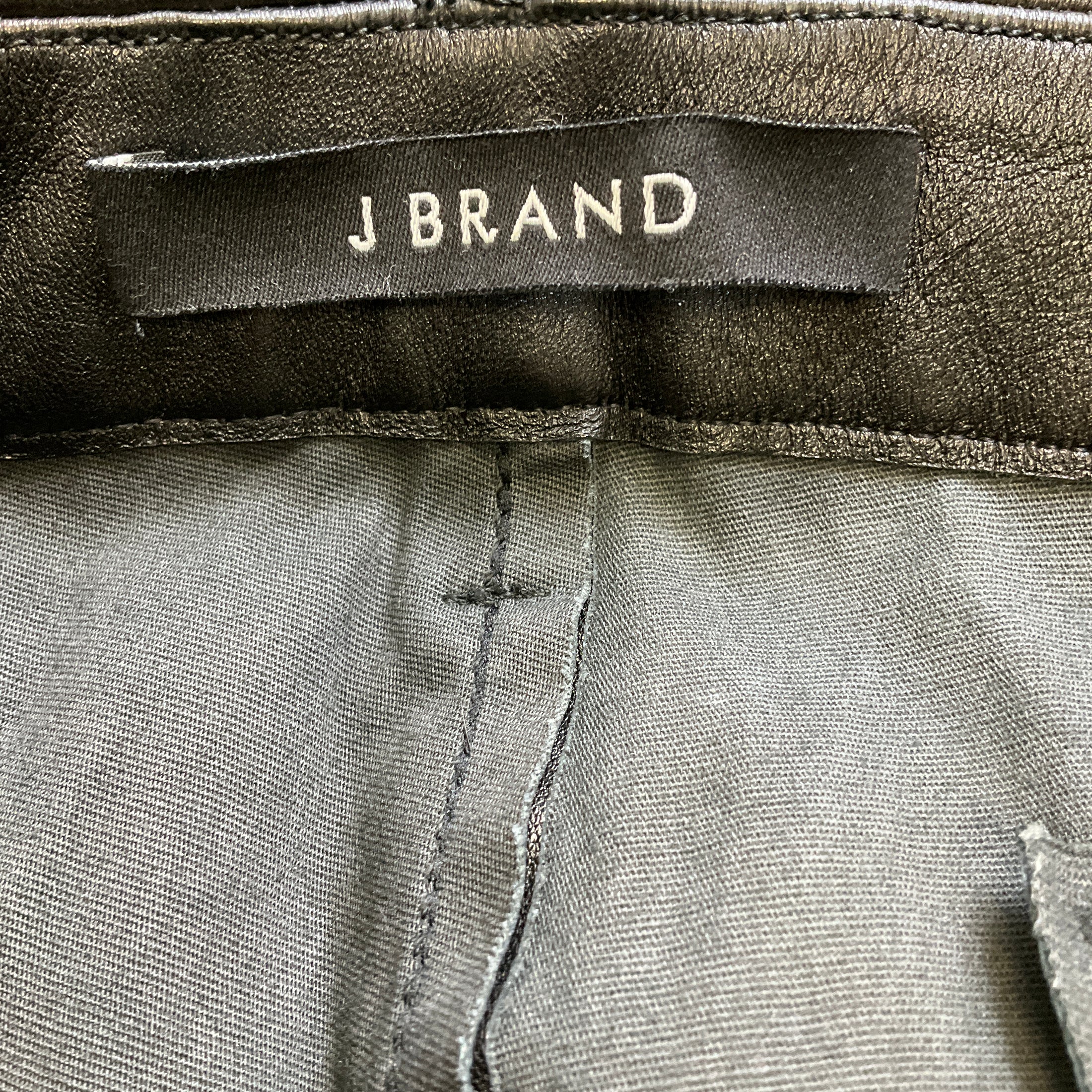 J Brand Black Super Skinny Leather Cargo Pants