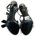 Load image into Gallery viewer, Dolce & Gabbana Black / White Patent Leather Flower Applique Sandals
