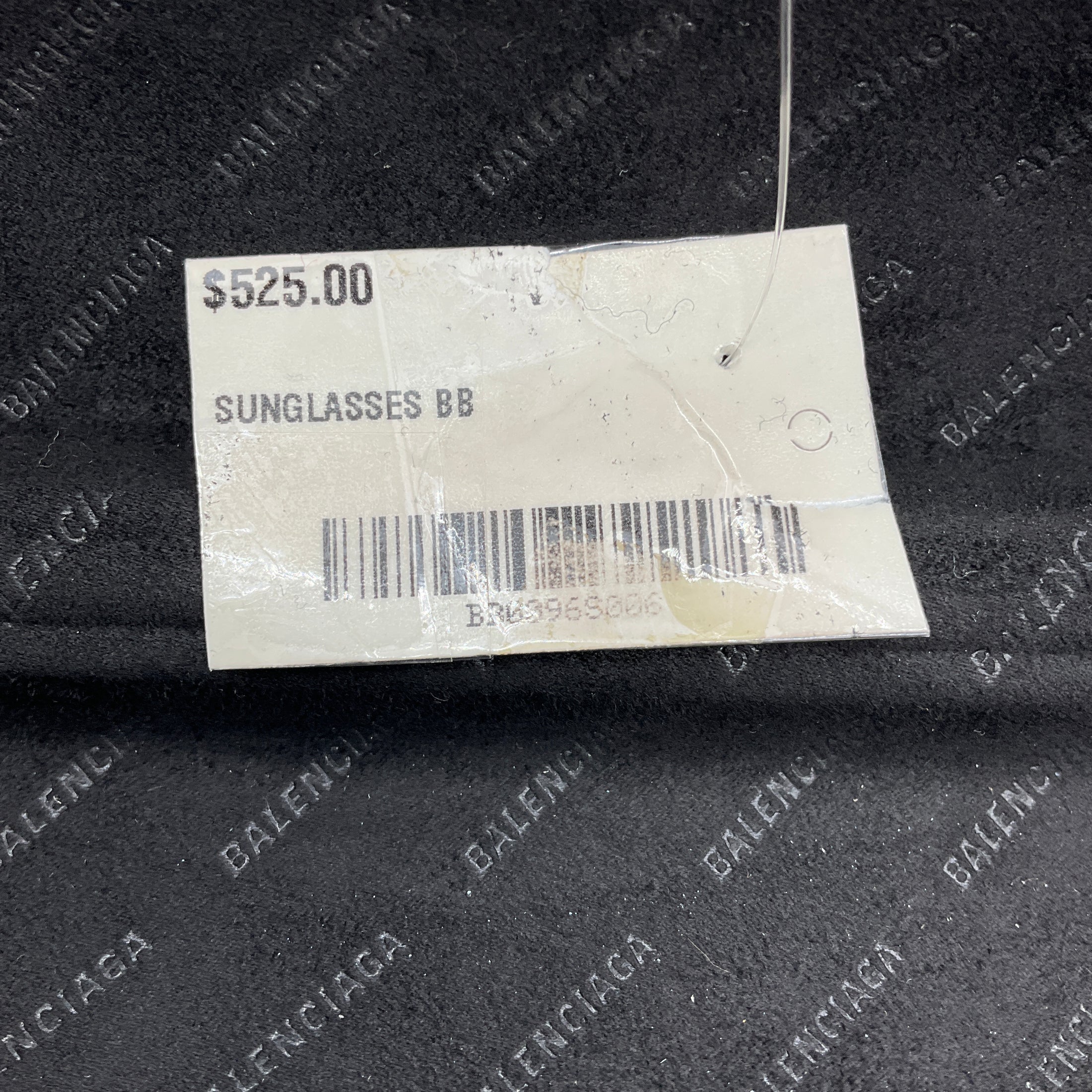 Balenciaga Green / Gold BB Logo Rectangular Shape Acetate Sunglasses