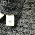 Load image into Gallery viewer, Thom Browne Navy Blue Fringed Cotton Knit Cardigan Sweater with Gold Anchor Buttons
