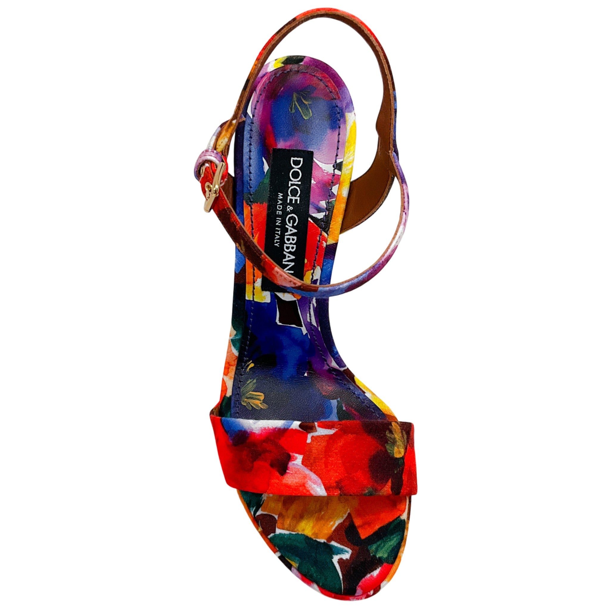 Dolce & Gabbana Multi Floral Platform Sandals
