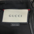 Load image into Gallery viewer, Gucci Black / Ivory Long Sleeved Viscose Stretch Midi Dress with GG Logo Pearl Buttons
