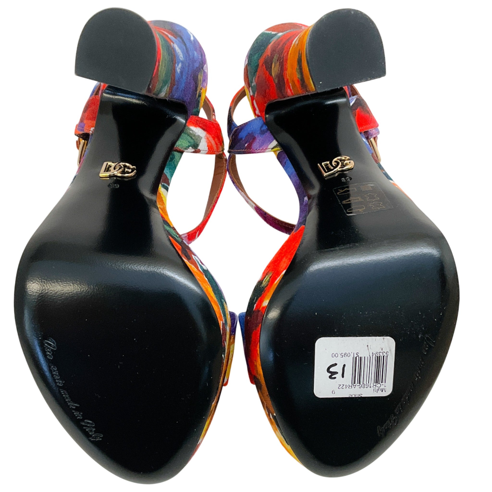 Dolce & Gabbana Multi Floral Platform Sandals