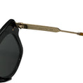 Load image into Gallery viewer, Gucci Black / Gold / Red / Green Web Detail GG Logo Oversized Acetate and Metal Sunglasses
