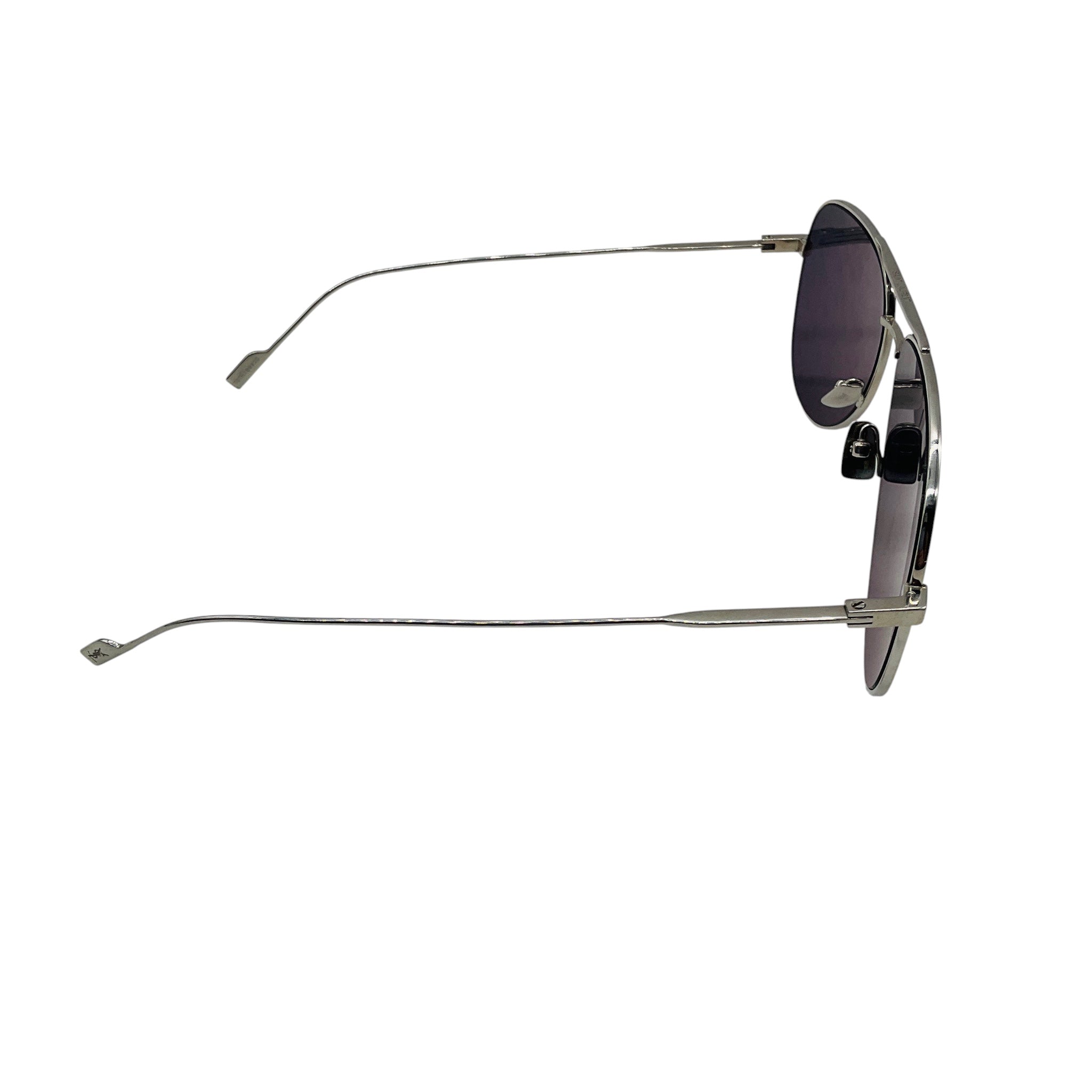Saint Laurent Silver Titanium Aviator Super Stars Sunglasses