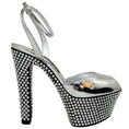 Load image into Gallery viewer, Dolce & Gabbana Mirrored Leather Crystal Embellished Platform Sandals
