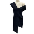 Load image into Gallery viewer, Jacquemus Navy Blue Asymmetric Wool Dress
