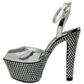 Load image into Gallery viewer, Dolce & Gabbana Mirrored Leather Crystal Embellished Platform Sandals
