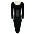 Load image into Gallery viewer, Balmain Black Long Sleeved Ribbed Knit Midi Dress
