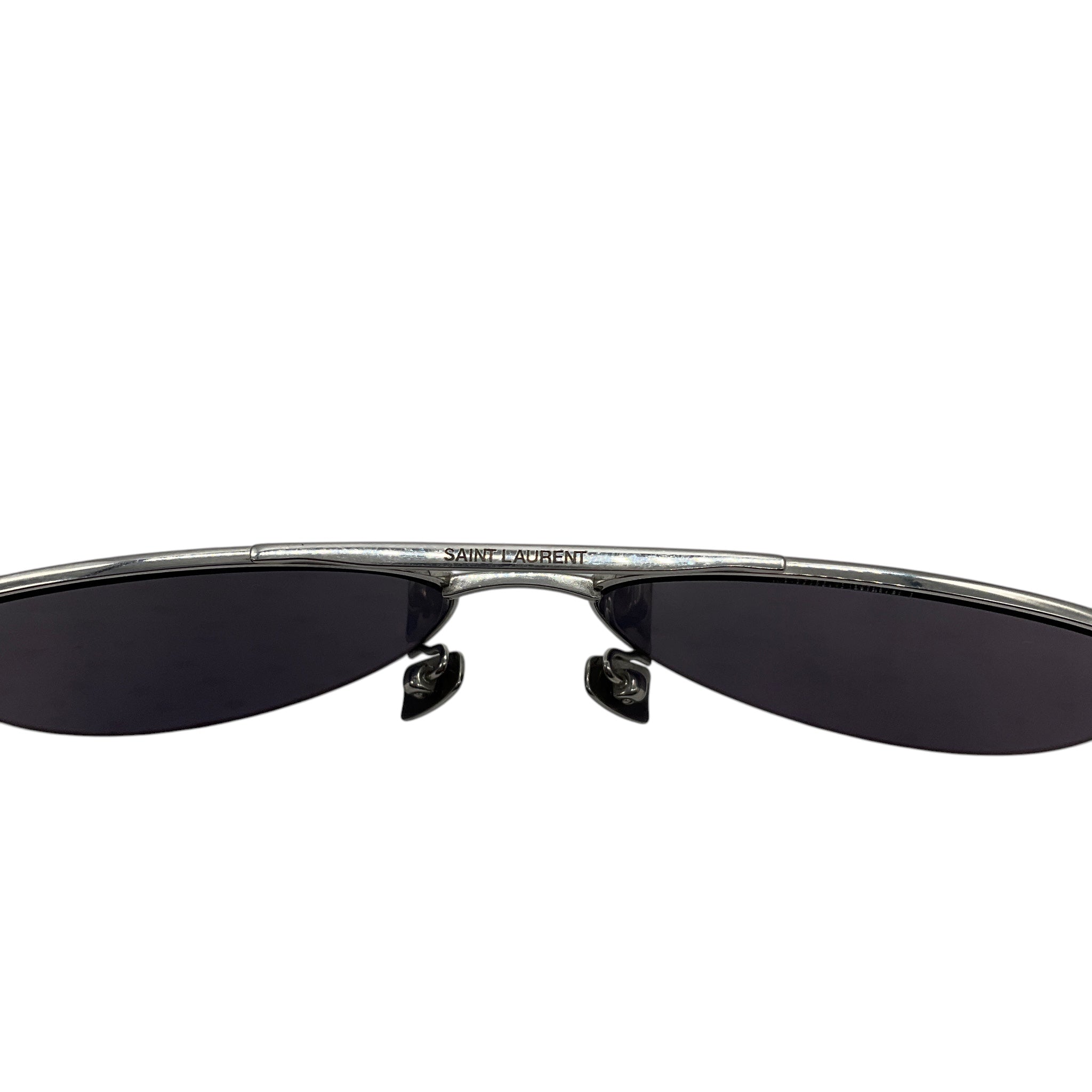 Saint Laurent Silver Titanium Aviator Super Stars Sunglasses