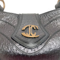 Load image into Gallery viewer, Just Cavalli Black Leather Wing Handle Shoulder Bag
