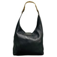 Load image into Gallery viewer, Chanel Black / Gold Hardware Chain Strap Leather Hobo Bag
