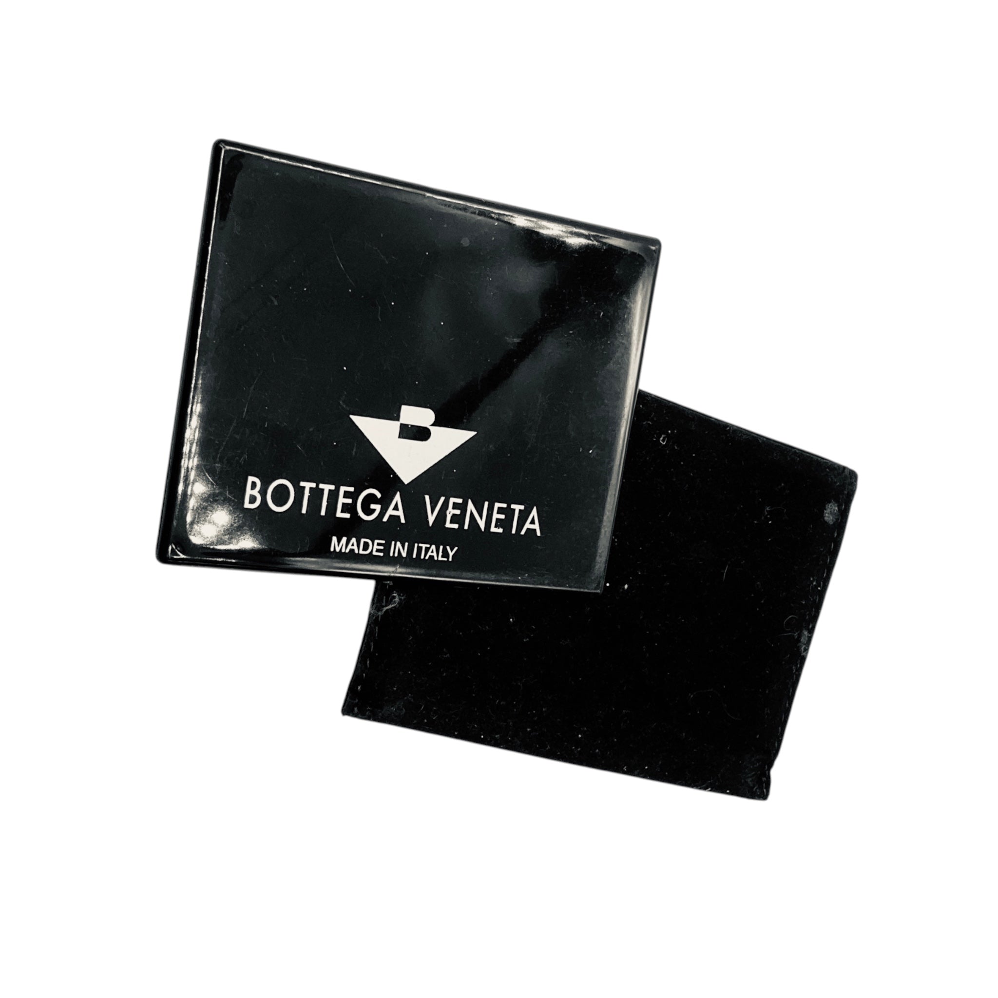 Bottega Veneta Vintage Black / Tan Intrecciato Woven Leather Shoulder Bag