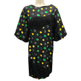 Load image into Gallery viewer, Undercover Black / Yellow / Green Printed Lurex Detail Silk Dress
