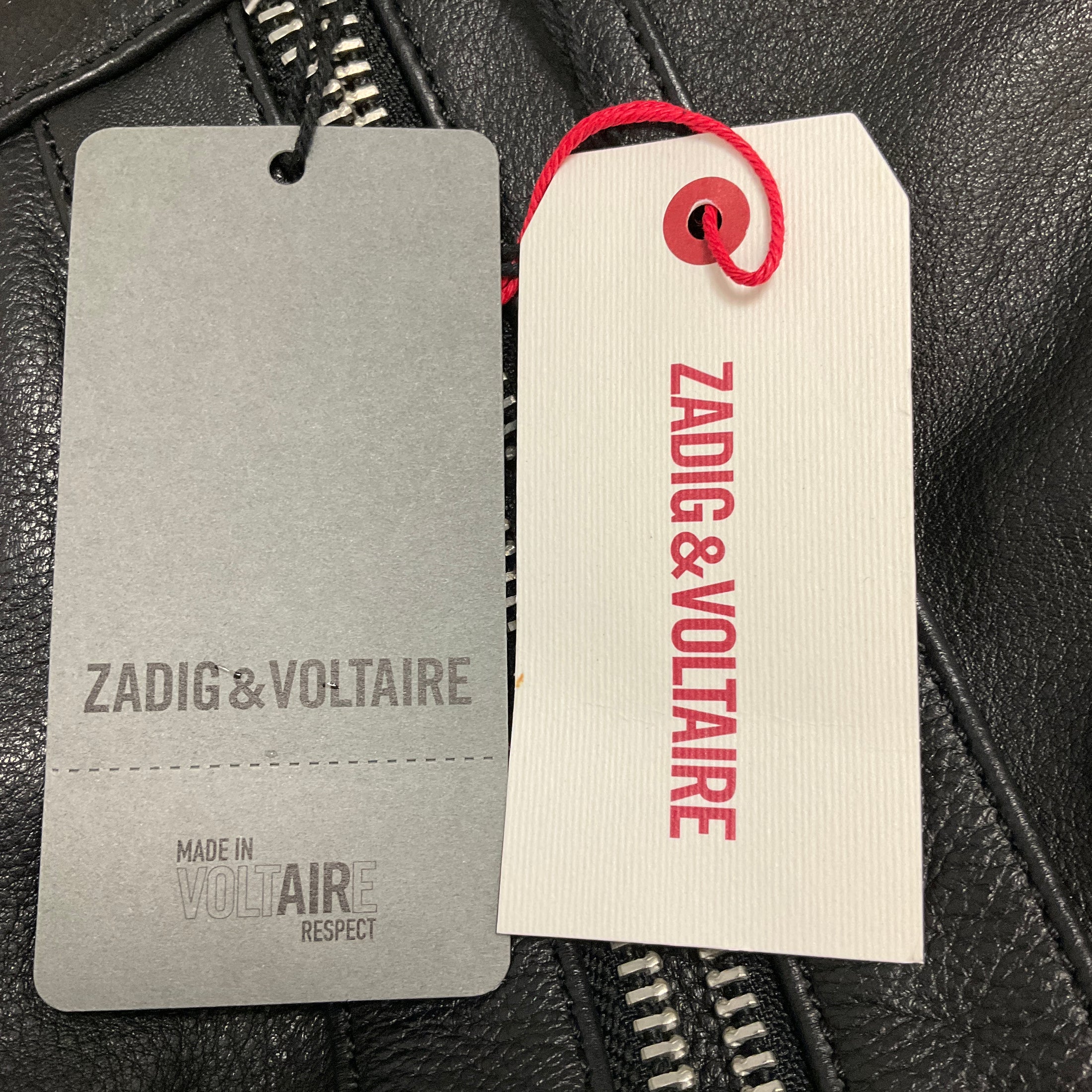 Zadig & Voltaire Black / Green Bunta Reversible Leather Jacket