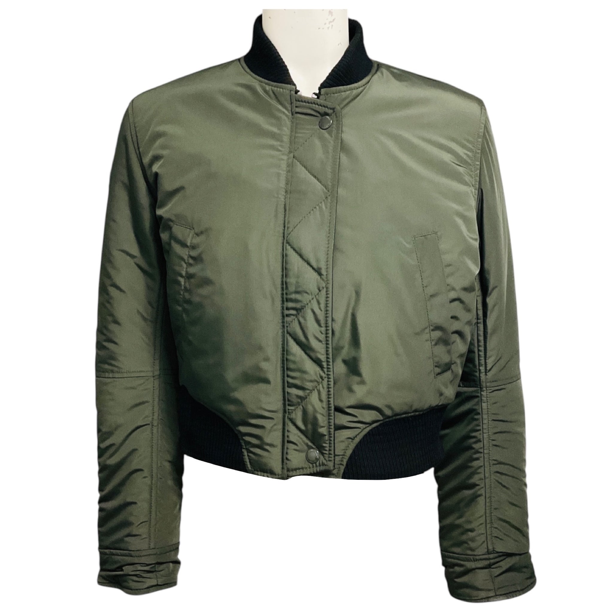 Zadig & Voltaire Black / Green Bunta Reversible Leather Jacket