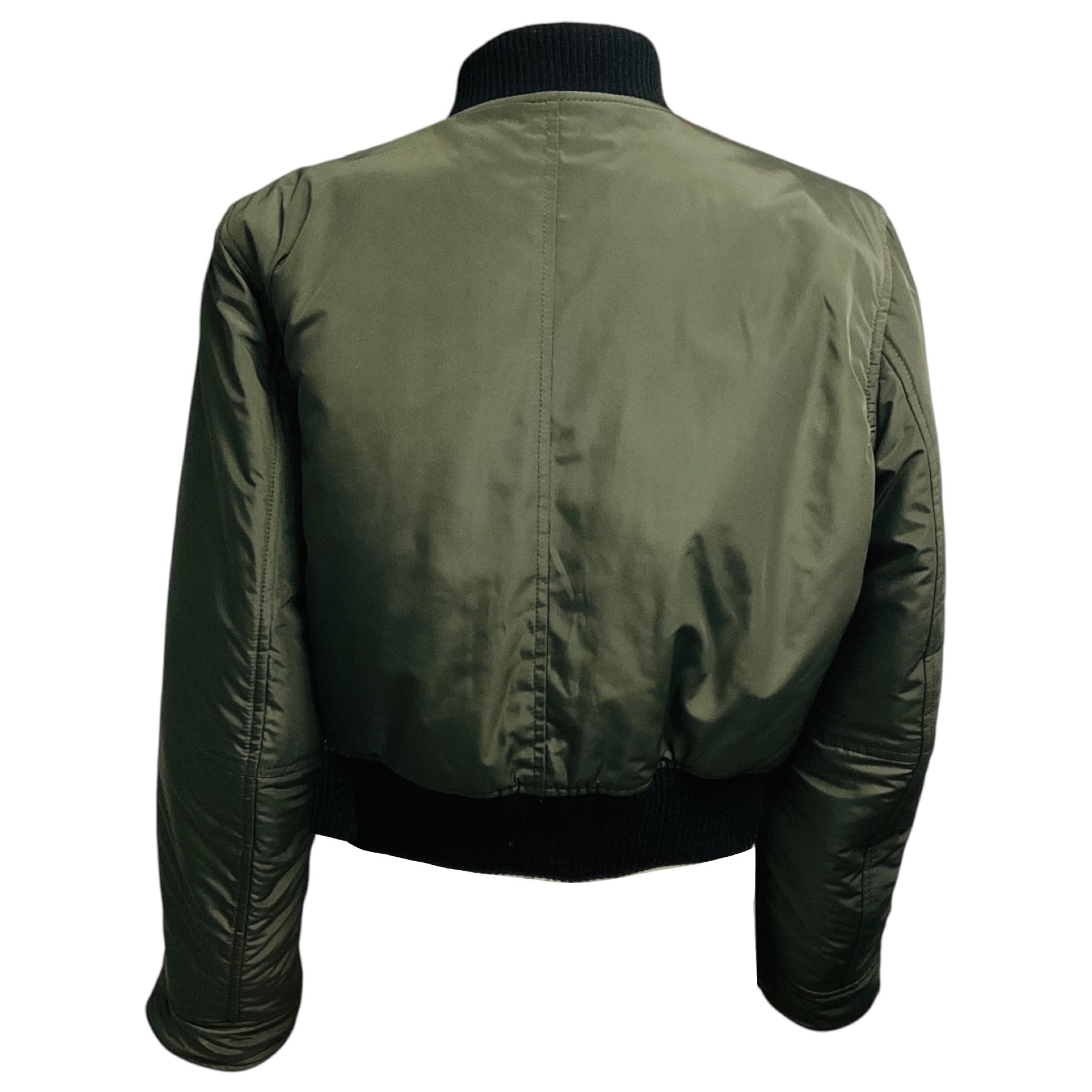 Zadig & Voltaire Black / Green Bunta Reversible Leather Jacket