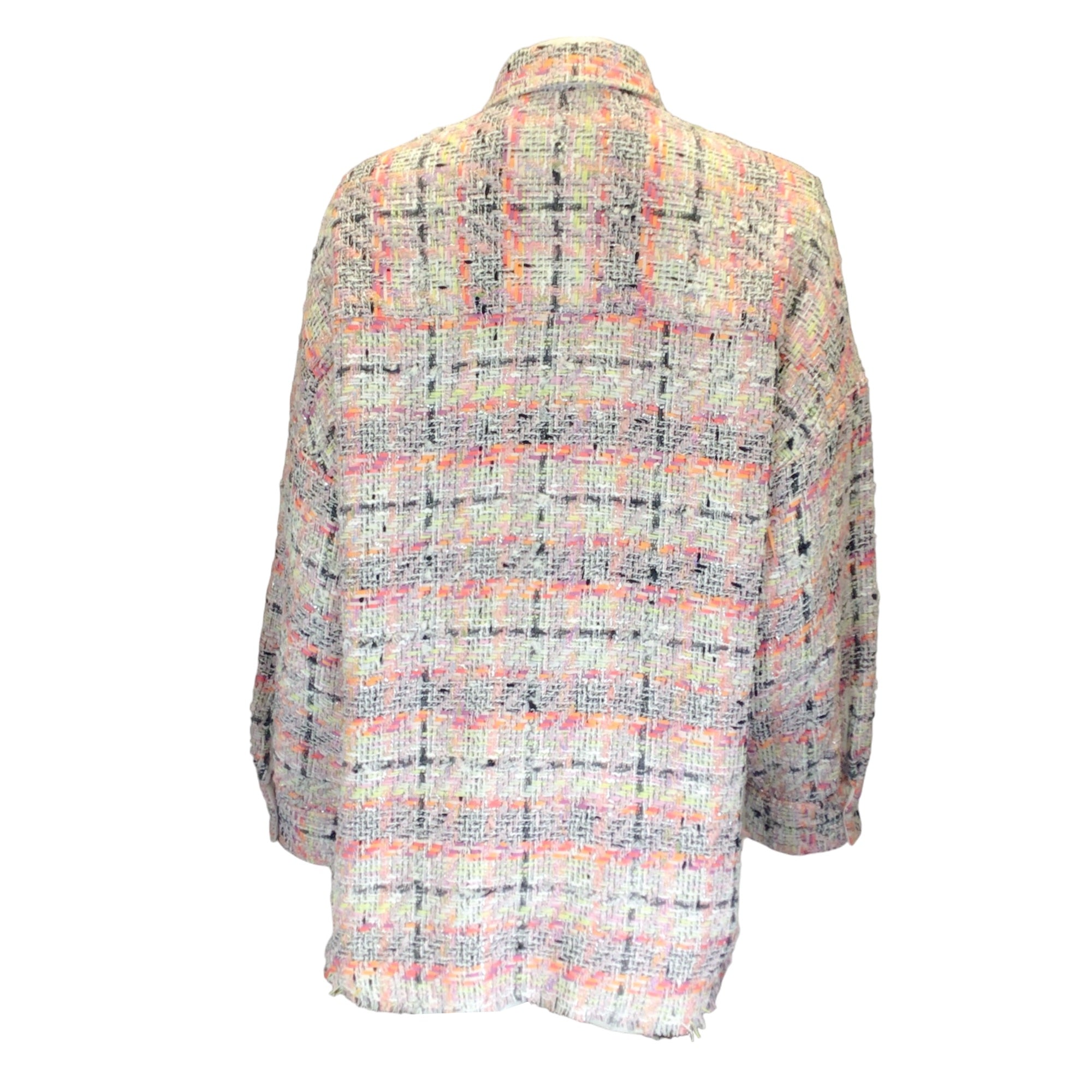 IRO Pink Multi 2021 Mekkie Tweed Shirt Jacket