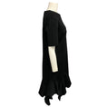 Load image into Gallery viewer, Givenchy Black Short Sleeved Ruffled Flared Midi Dress
