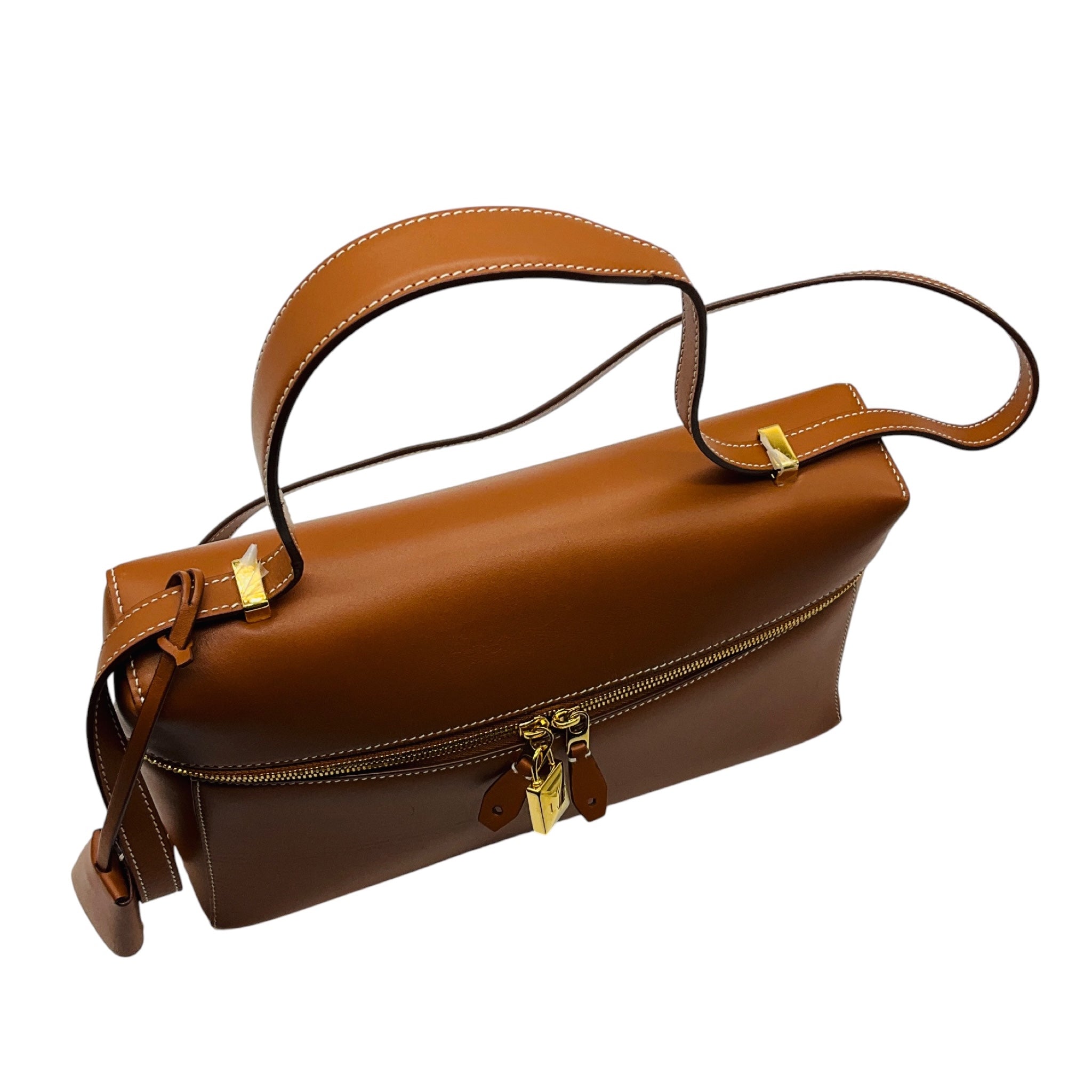 Loro Piana Tan Calfskin Leather L27 Extra Bag