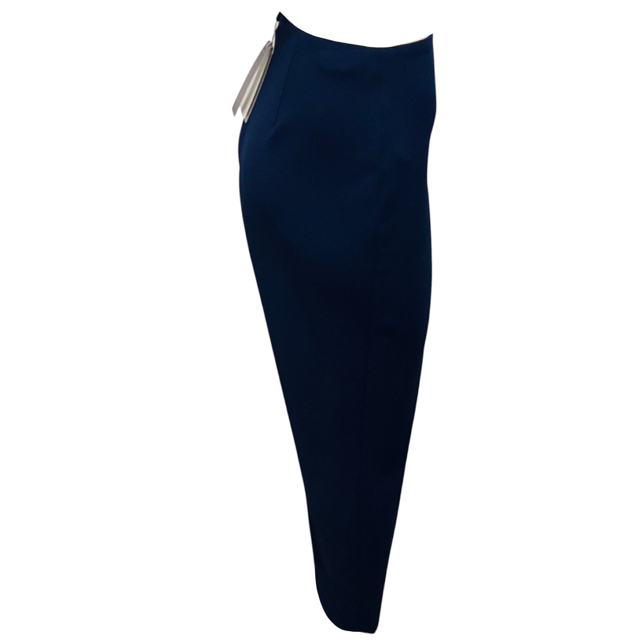 Ralph Lauren Collection Navy Blue Icons Wool Stretch Pant