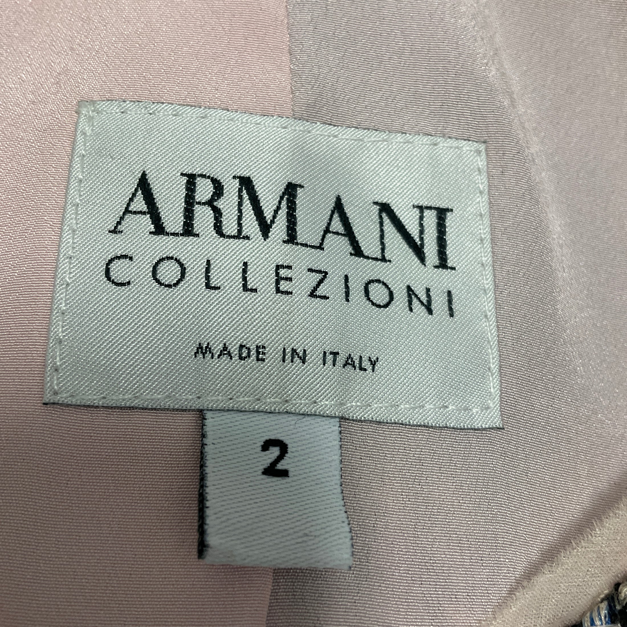 Armani Collezioni Pink Multi Tweed Jacket with Organza Trim