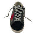 Load image into Gallery viewer, Golden Goose Deluxe Brand Black / Red Glitter Superstar Sneakers
