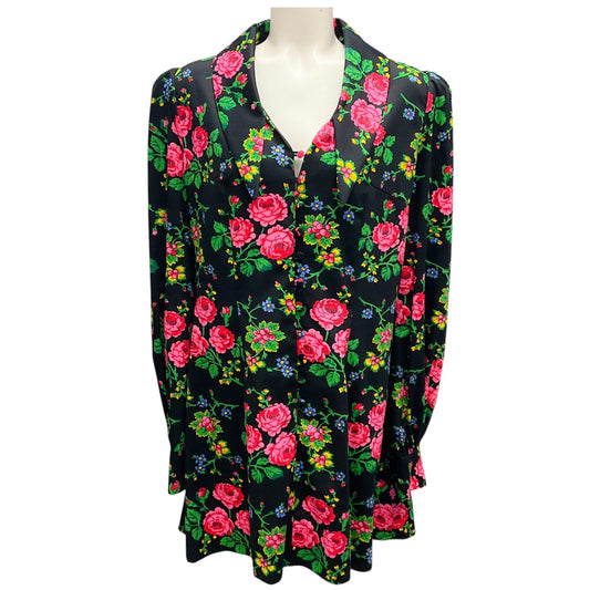 The Vampire's Wife Black / Pink Multi Floral Cotton Dress
