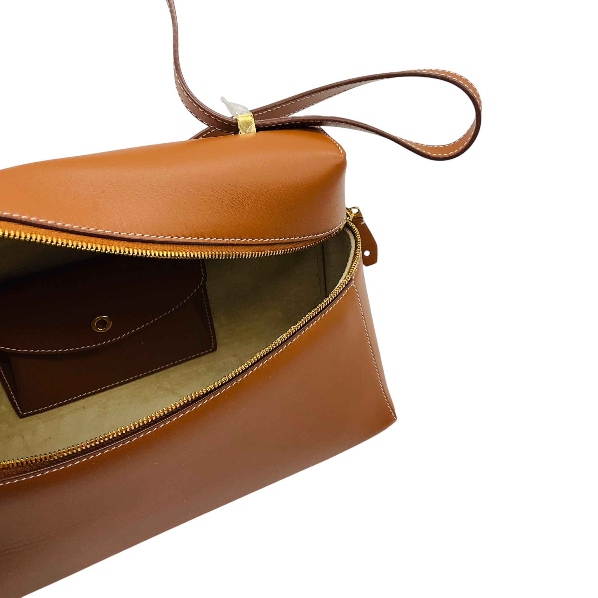 Loro Piana Tan Calfskin Leather L27 Extra Bag