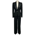 Load image into Gallery viewer, Alexandre Vauthier Black Crystal Embellished Tuxedo Jacket and Pants Suit Set
