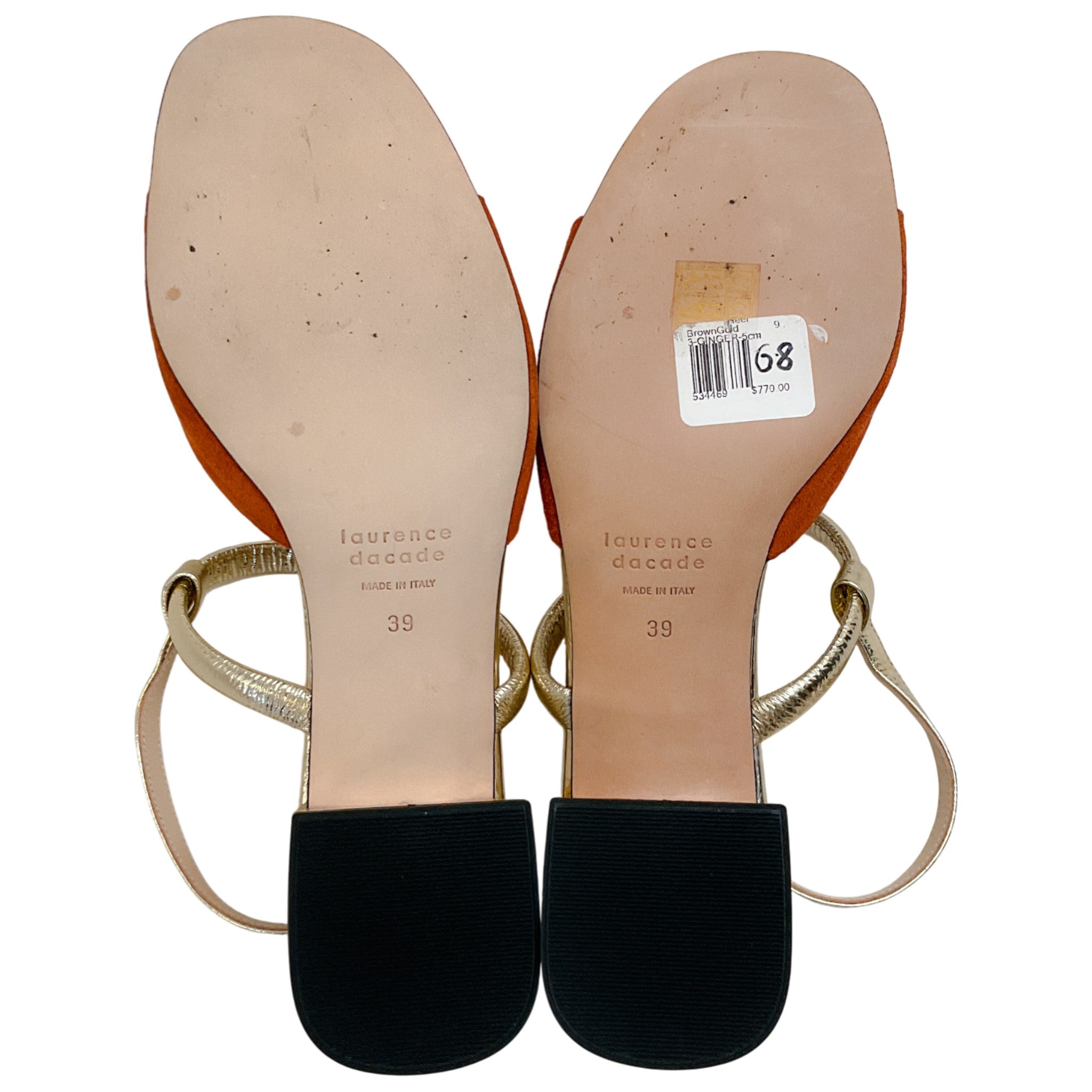 Laurence Dacade Brown / Gold Ginger Sandals