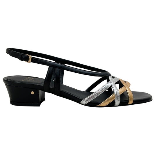 Laurence Dacade Black / Silver / Gold Janice Sandals