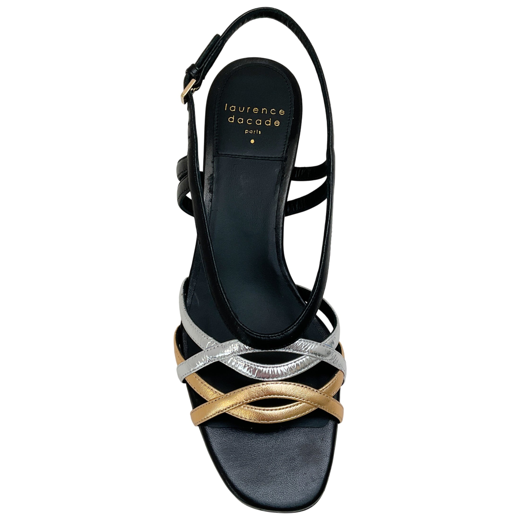 Laurence Dacade Black / Silver / Gold Janice Sandals