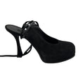 Load image into Gallery viewer, Casadei Black Suede Platform Wrap Pumps
