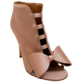 Load image into Gallery viewer, Laurence Dacade Champagne Satin Peep Toe Booties with Bow

