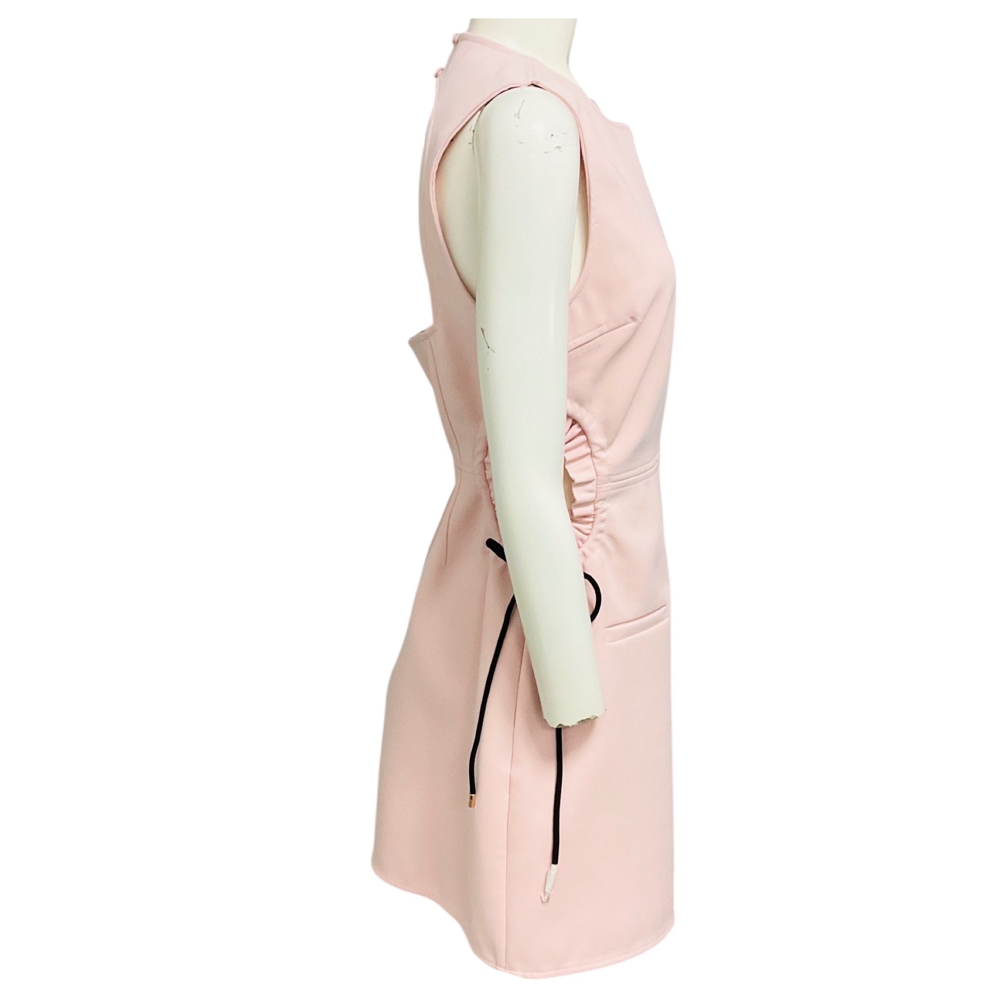 Self-Portrait Pink Bonded Crepe Cut Out Mini Dress