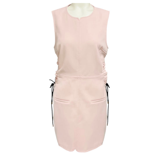 Self-Portrait Pink Bonded Crepe Cut Out Mini Dress