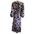 Load image into Gallery viewer, Scanlan Theodore Black / Pink Multi Printed Silk Midi Dress
